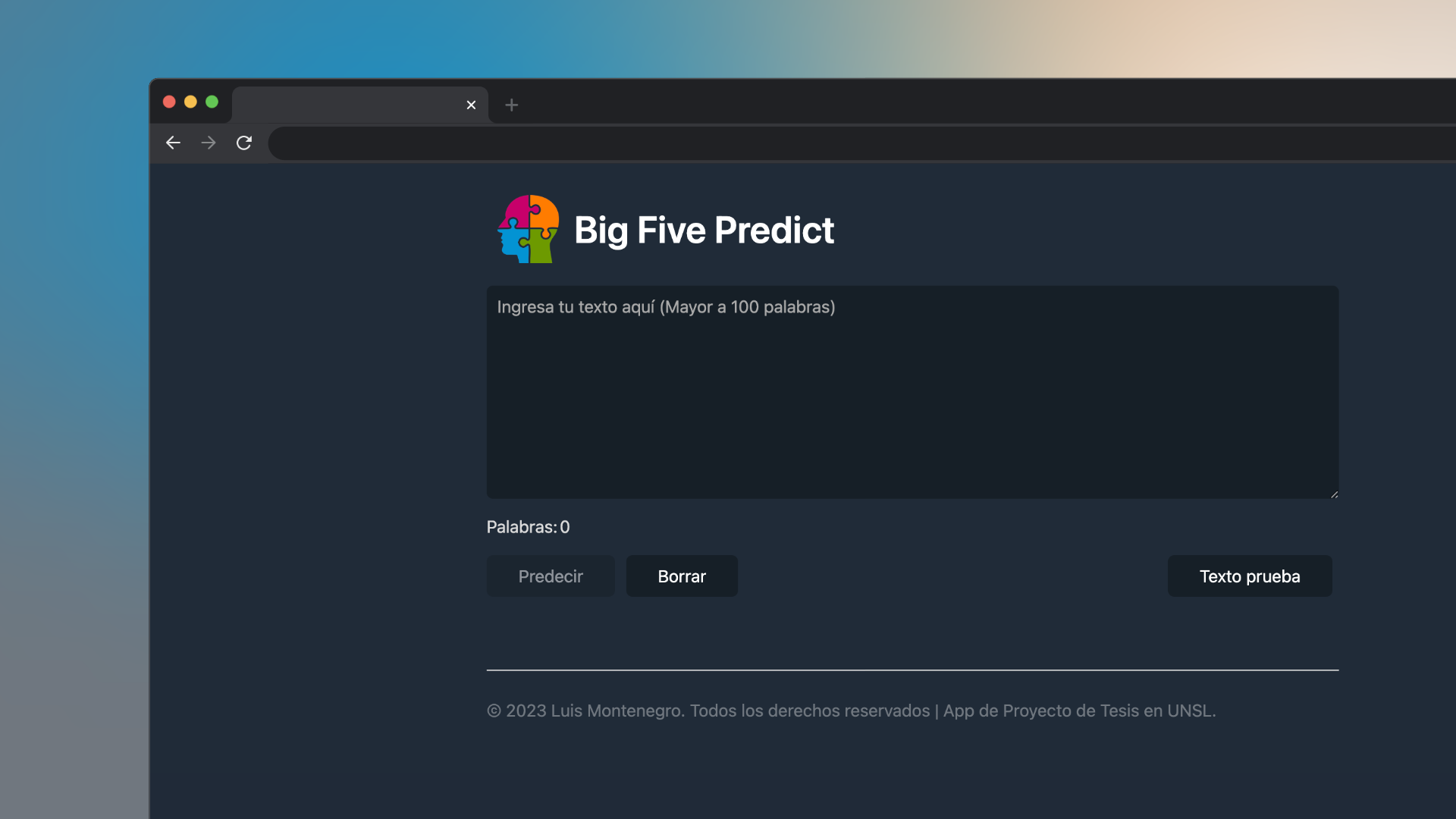 Big Five Prediction App